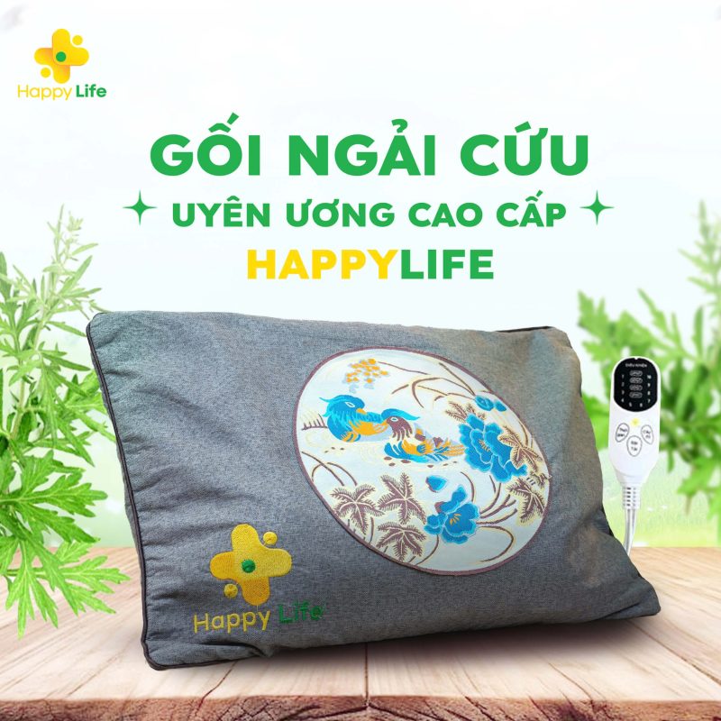 Gối Ngải Cứu Uyên Ương Cao Cấp Chính Hãng - Happy Life