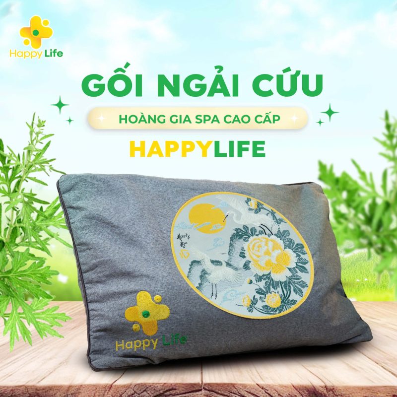 Gối Ngải Cứu Hoàng Gia Spa Cao Cấp - Happy Life
